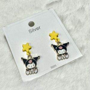 Sanrio Kuromi silver post earrings